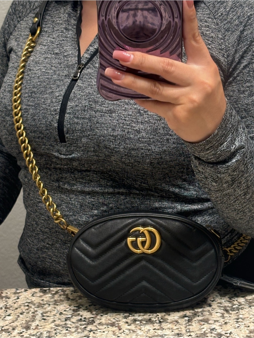Gucci marmont converted to crossbody